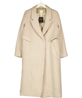 H&M Beige Light beige marl WOOL BLEND COAT, size UK 8 — front