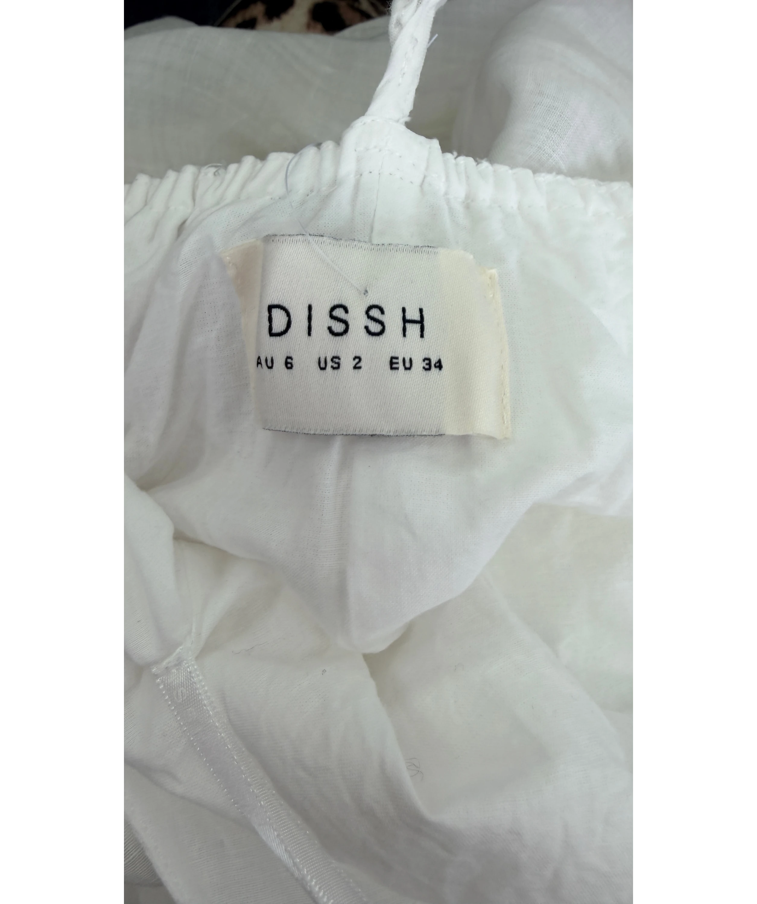 DISSH White Ramie Midi Dress UK 6