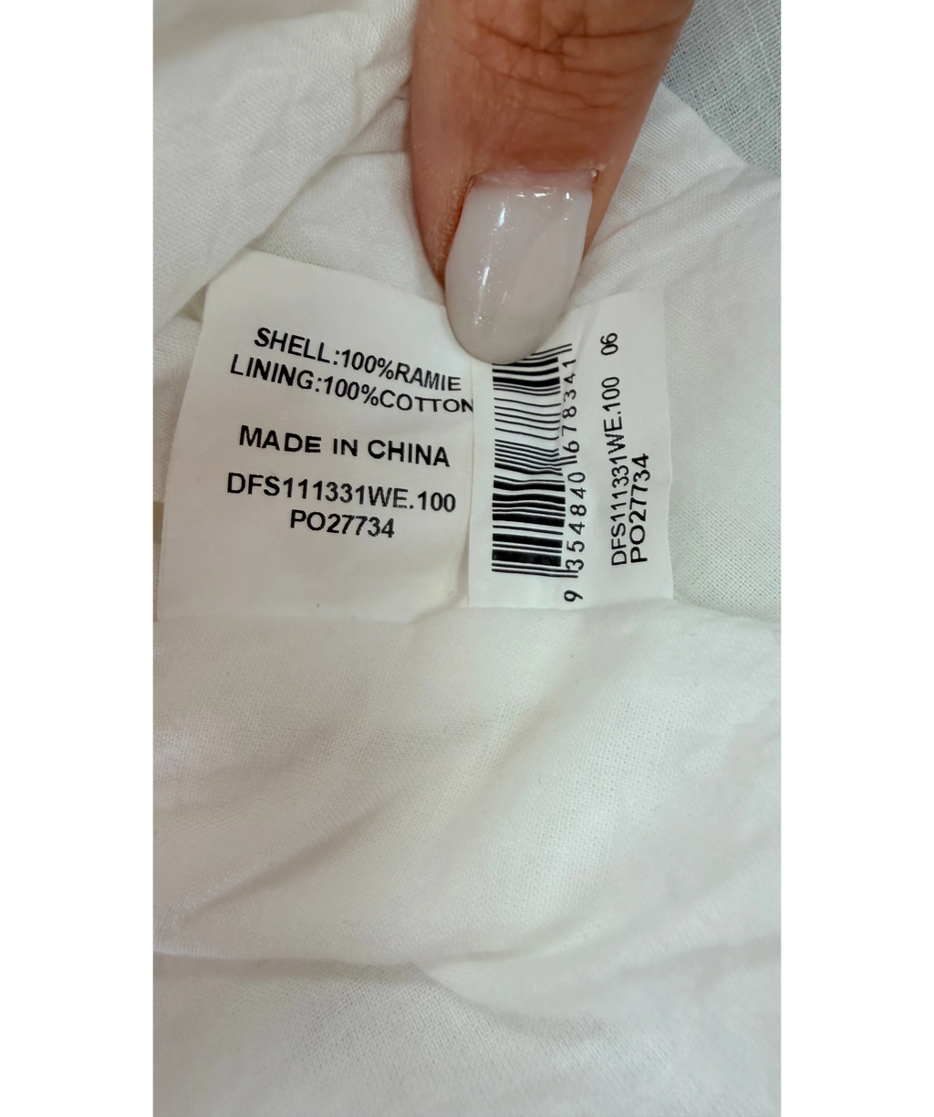 DISSH White Ramie Midi Dress UK 6