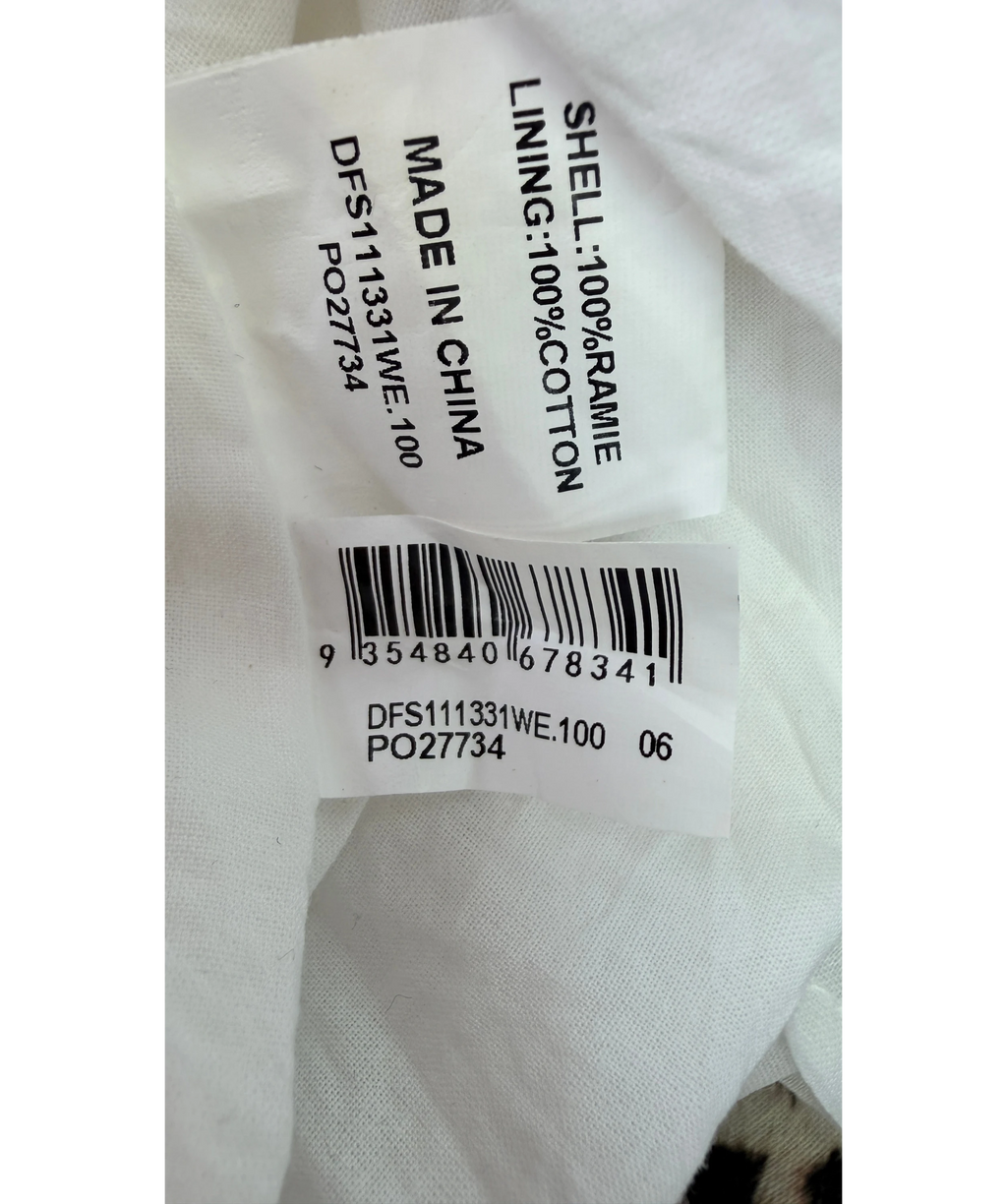 DISSH White Ramie Midi Dress UK 6