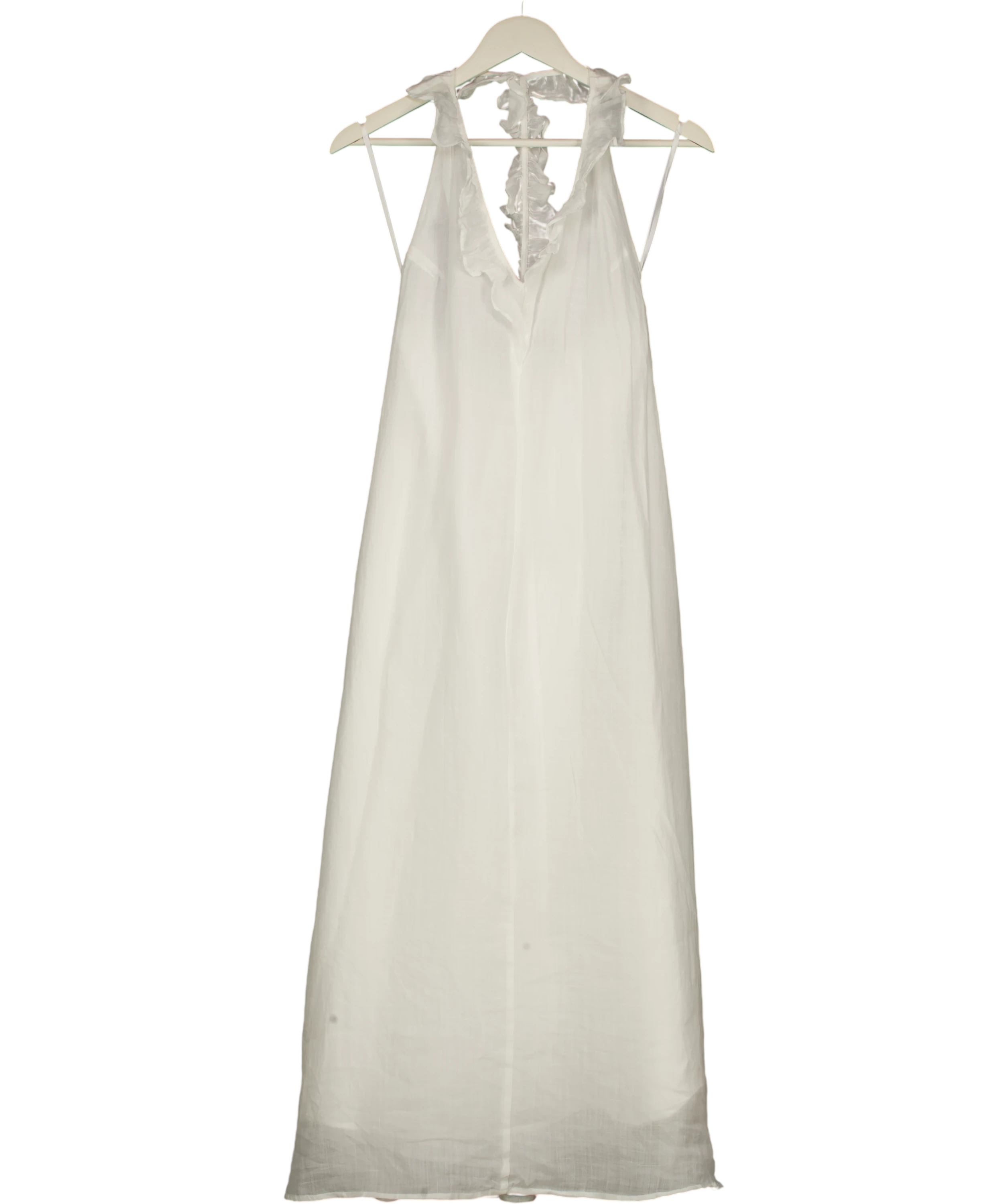 DISSH White Ramie Midi Dress UK 6