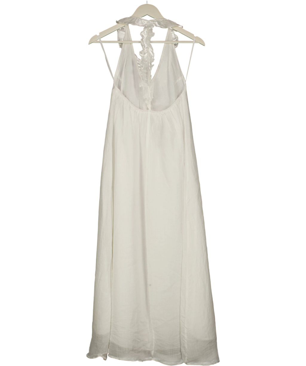 DISSH White Ramie Midi Dress UK 6