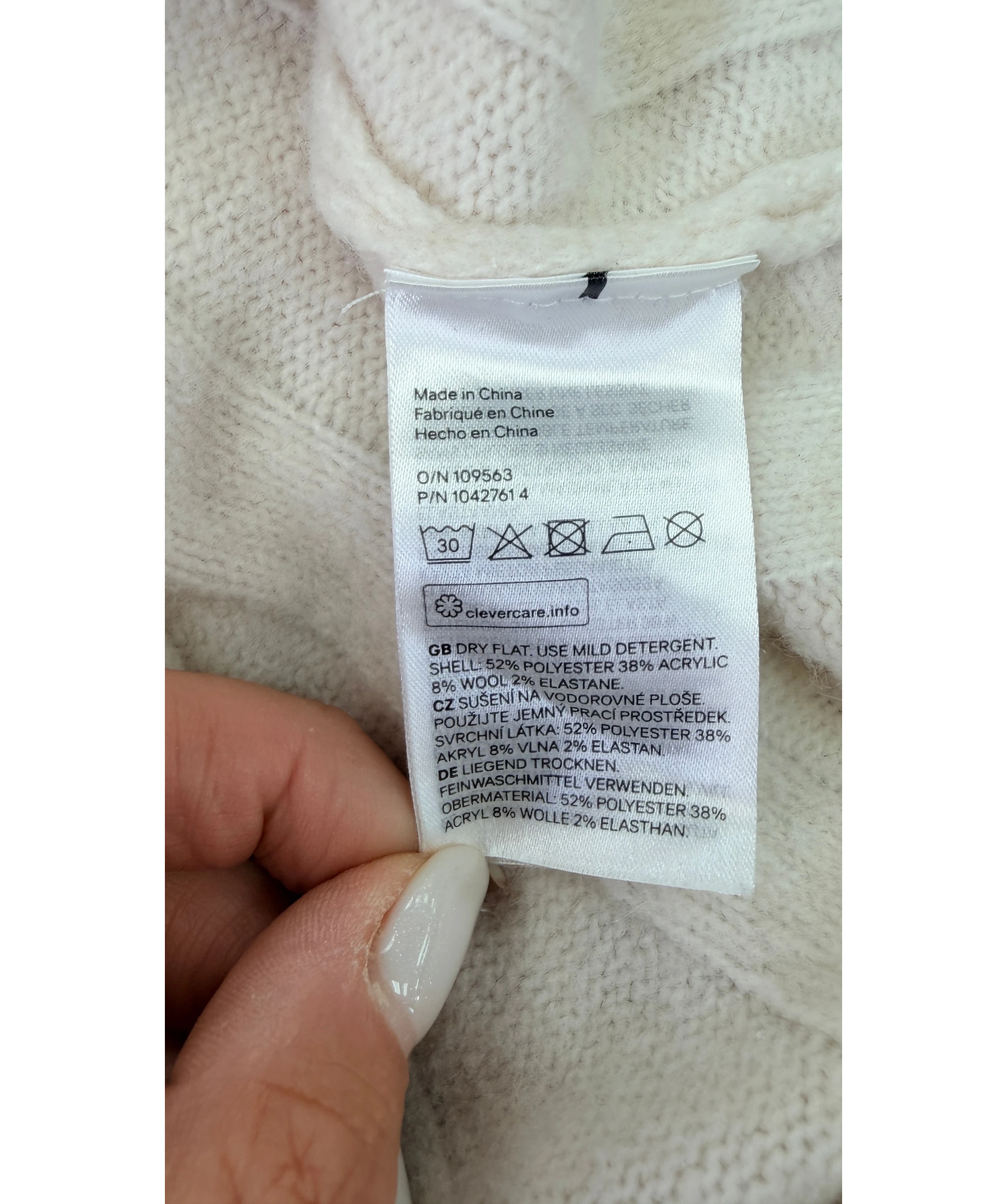 H&M Long Rib-knit Dress Light Beige UK XS