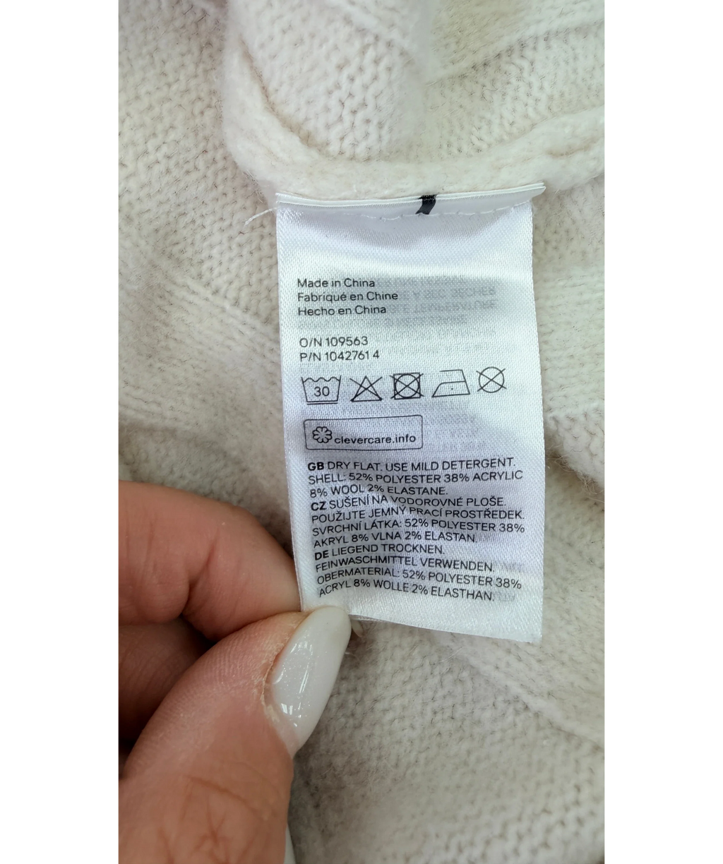H&M Long Rib-knit Dress Light Beige UK XS