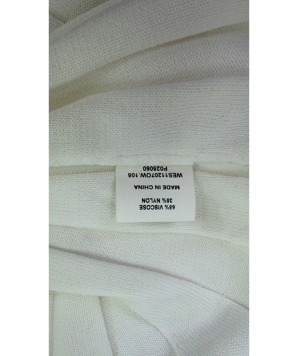 DISSH Ada Off White Long Sleeve Ribbed Midi Dress UK XS