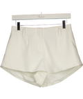 Noughts & Kisses White Vienna Ivory WHITE Tailored Shorts, size UK XS — front