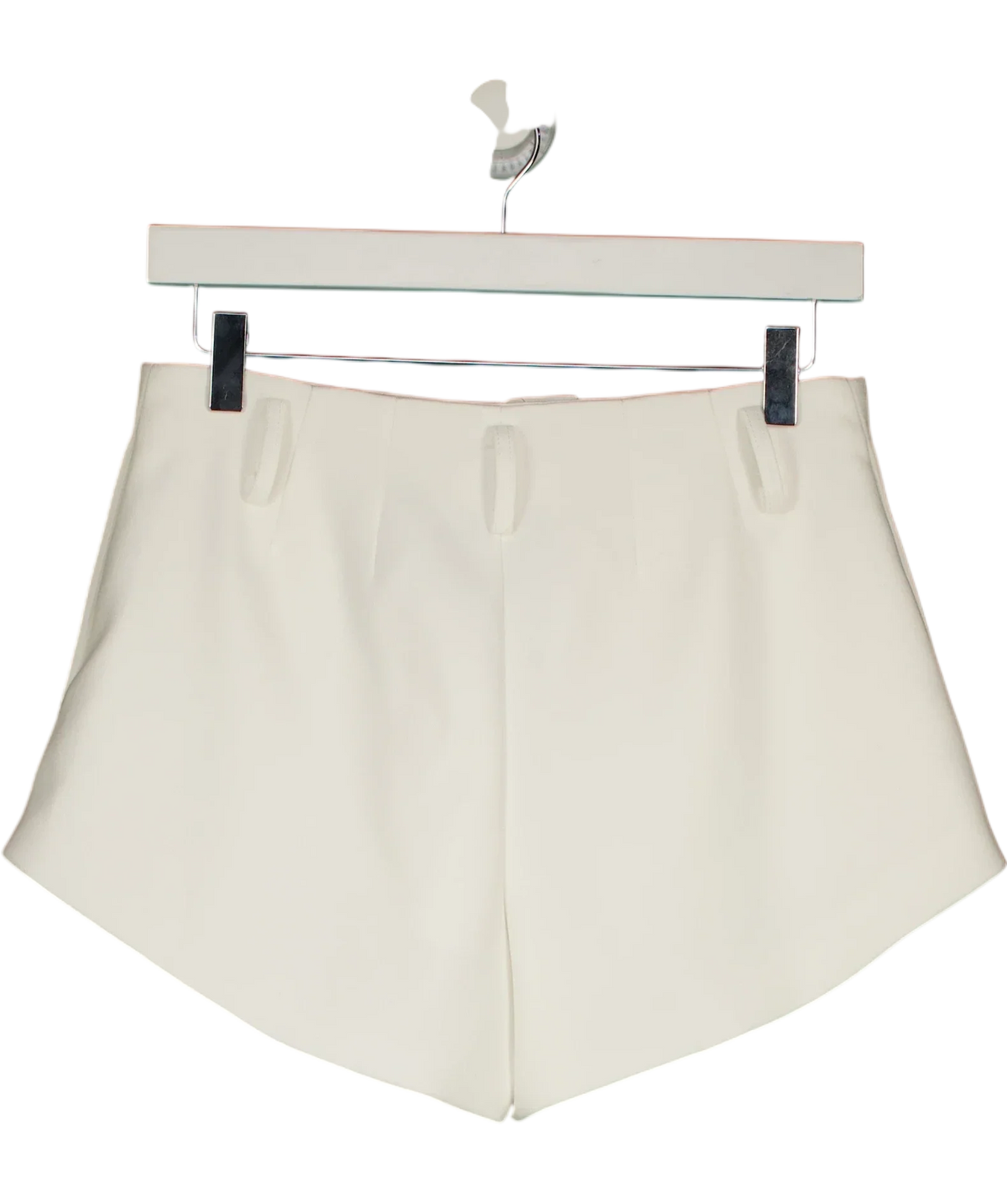 Noughts & Kisses White Vienna Ivory WHITE Tailored Shorts, size UK XS — back