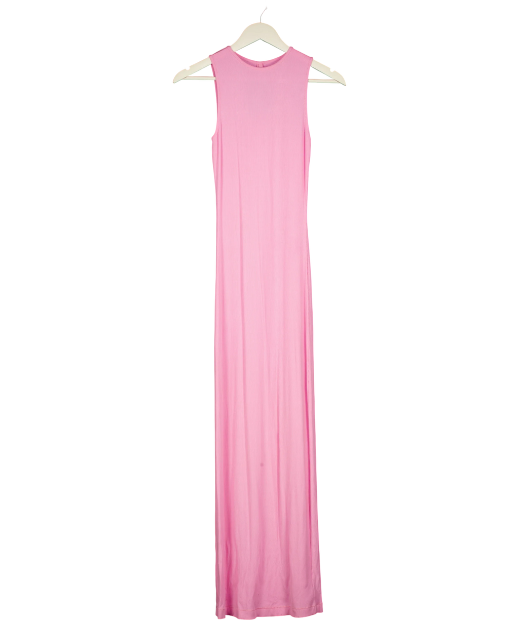 SKIMS Pink Soft Lounge Sleeveless Long Dress, size UK S — front