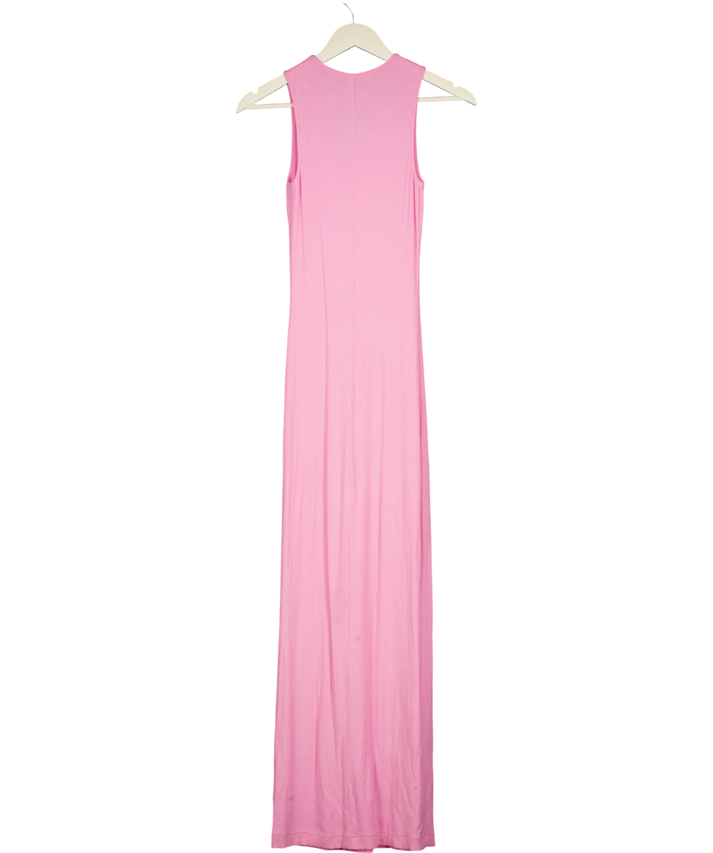 SKIMS Pink Soft Lounge Sleeveless Long Dress, size UK S — back
