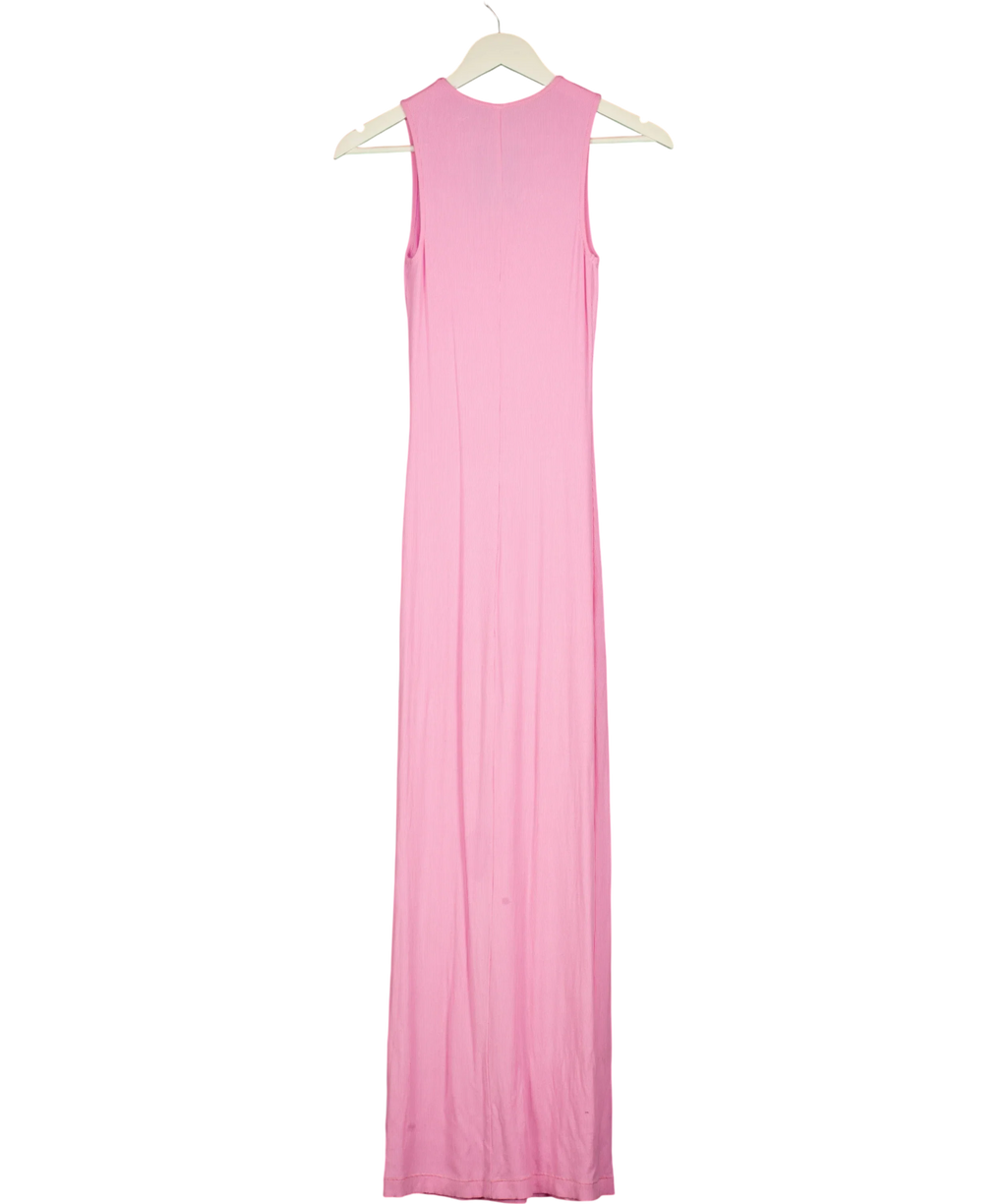 SKIMS Pink Soft Lounge Sleeveless Long Dress, size UK S — back