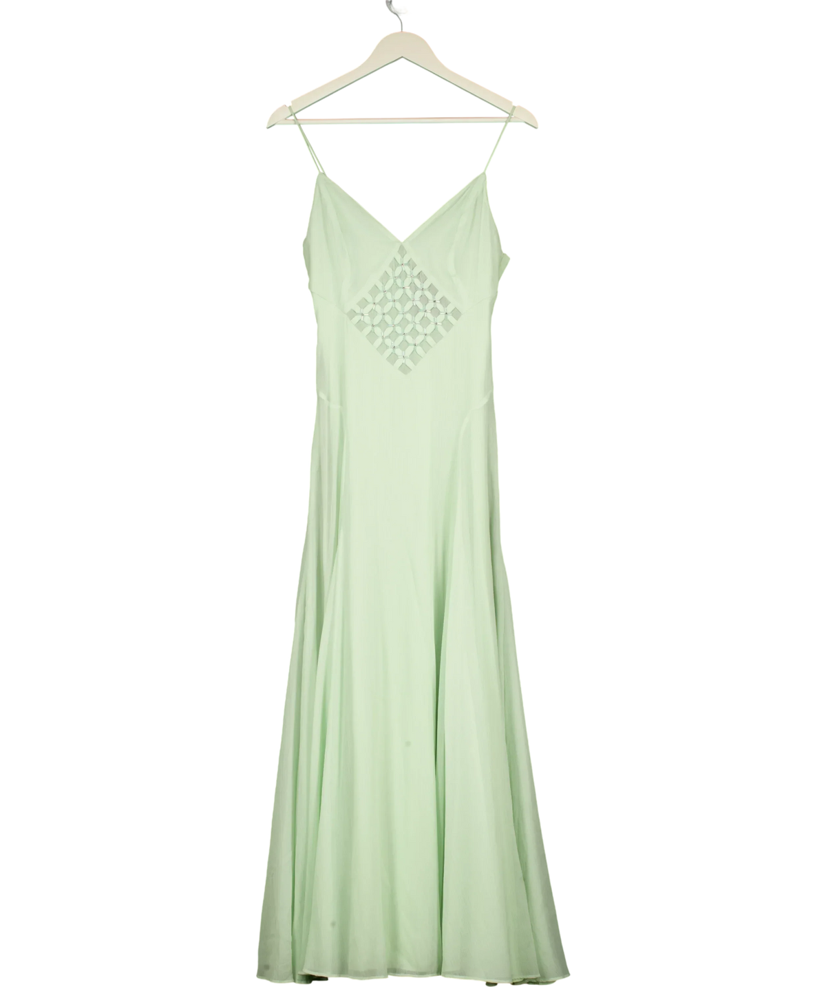 KAREN MILLEN Green Crystal Embellished Midi Dress Green, size UK 6 — front