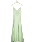 KAREN MILLEN Green Crystal Embellished Midi Dress Green, size UK 6 — front