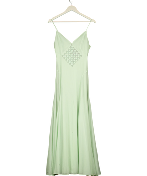 KAREN MILLEN Crystal Embellished Midi Dress Green UK 6