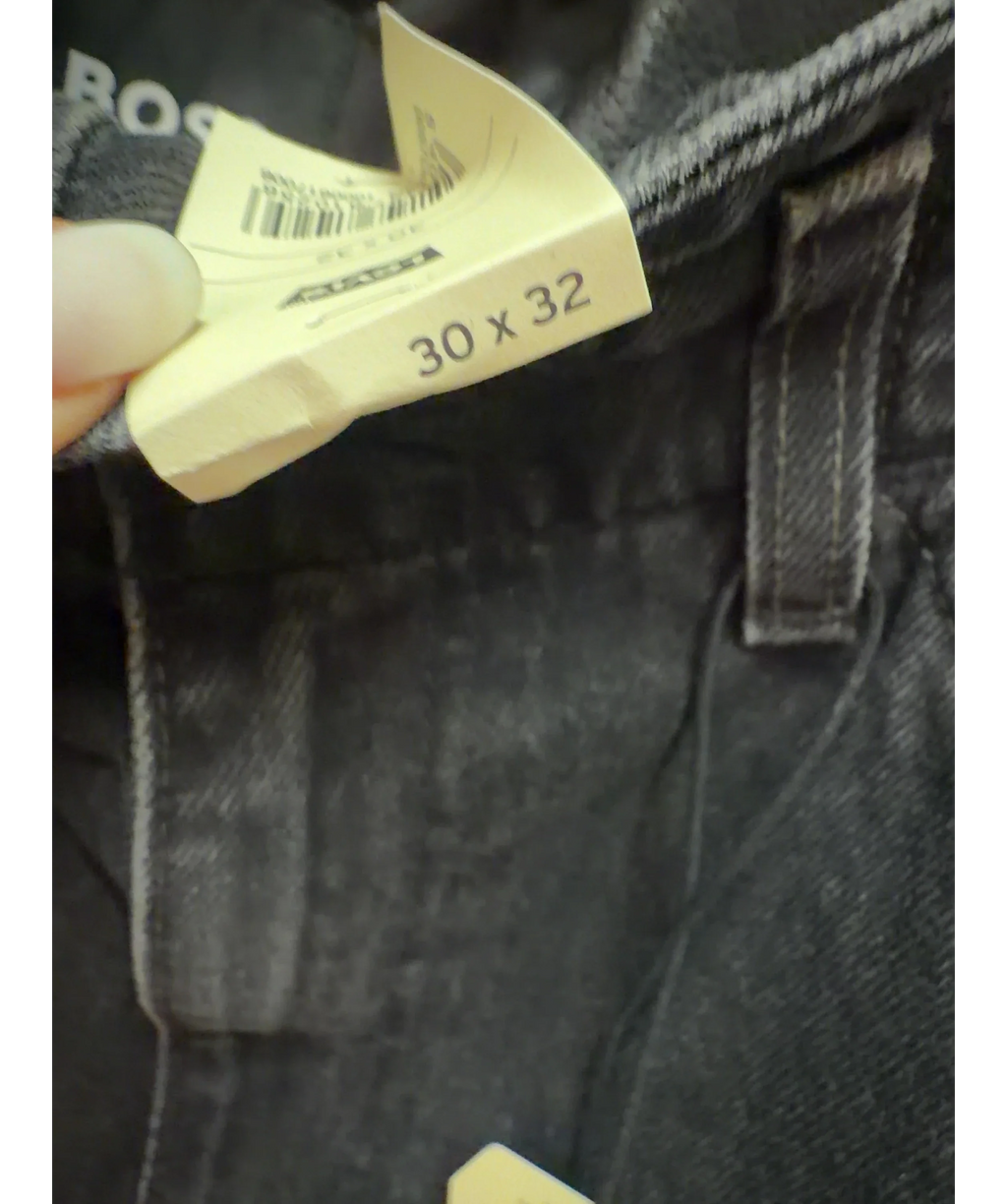 levis Black Baggy Barrel Jeans, size W30 — care label