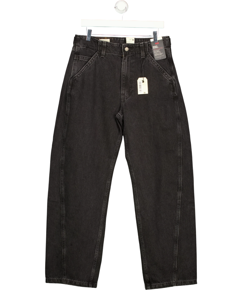 levis Black Baggy Barrel Jeans, size W30 — front