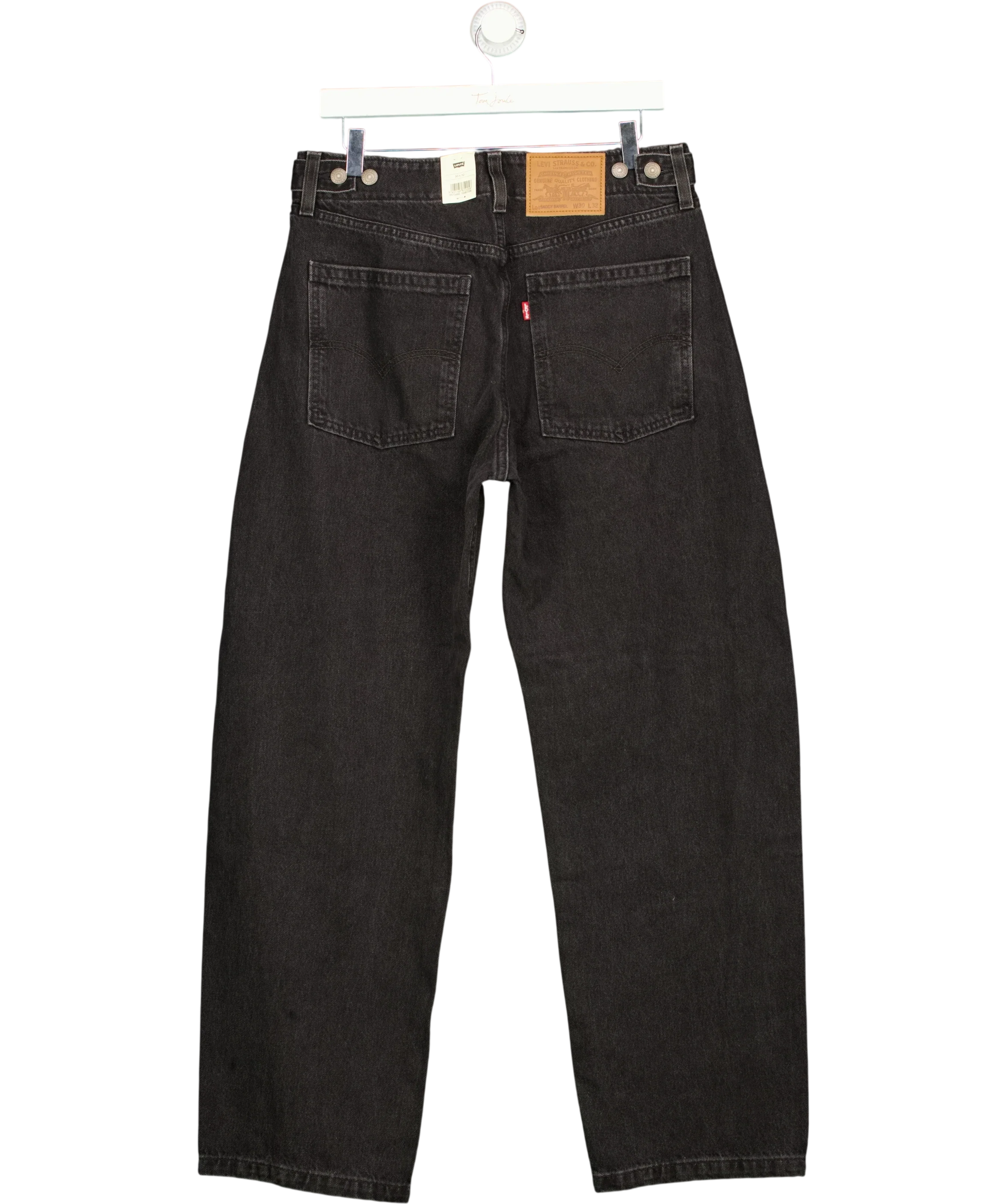 levis Black Baggy Barrel Jeans, size W30 — back