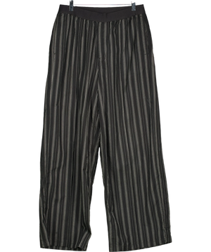 Weekday Loose Fit Striped Trousers Black And White UK M