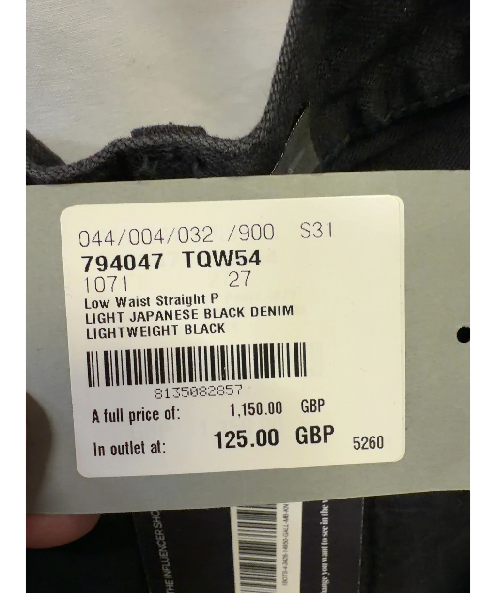 Balenciaga Black Colour, size W27 — label