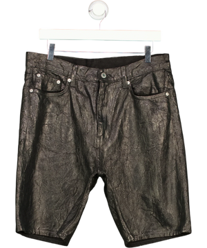 Weekday Black And Metallic Crinkled Foil Jeans W30
