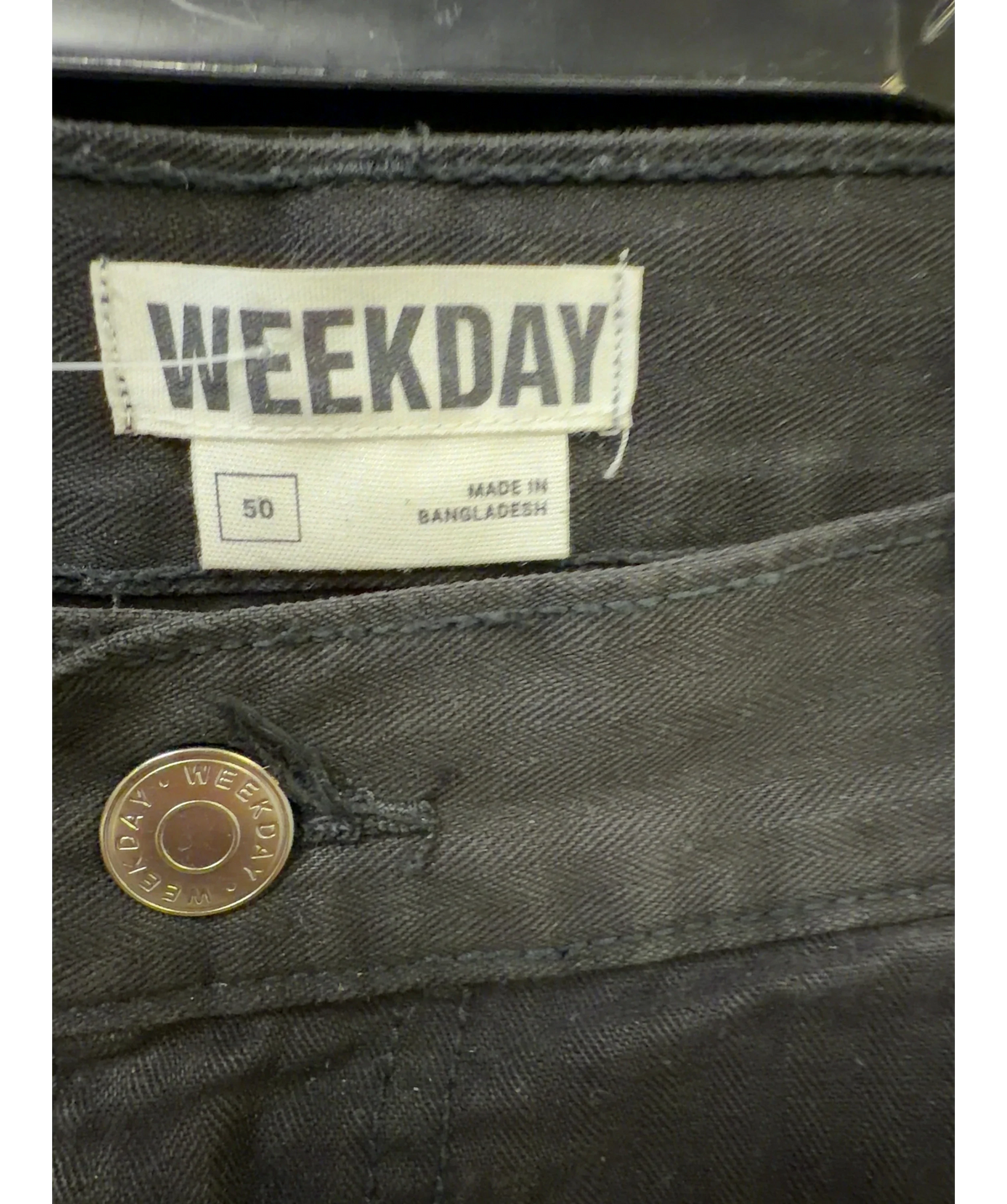Weekday Black Colour, size W36 — detail