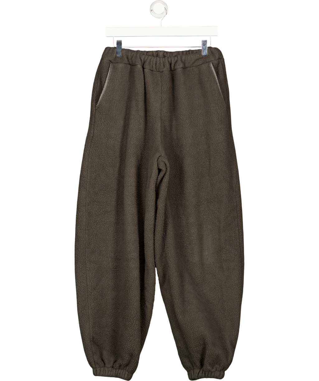 taptaptap brown fleece sweatpants, size UK M — front