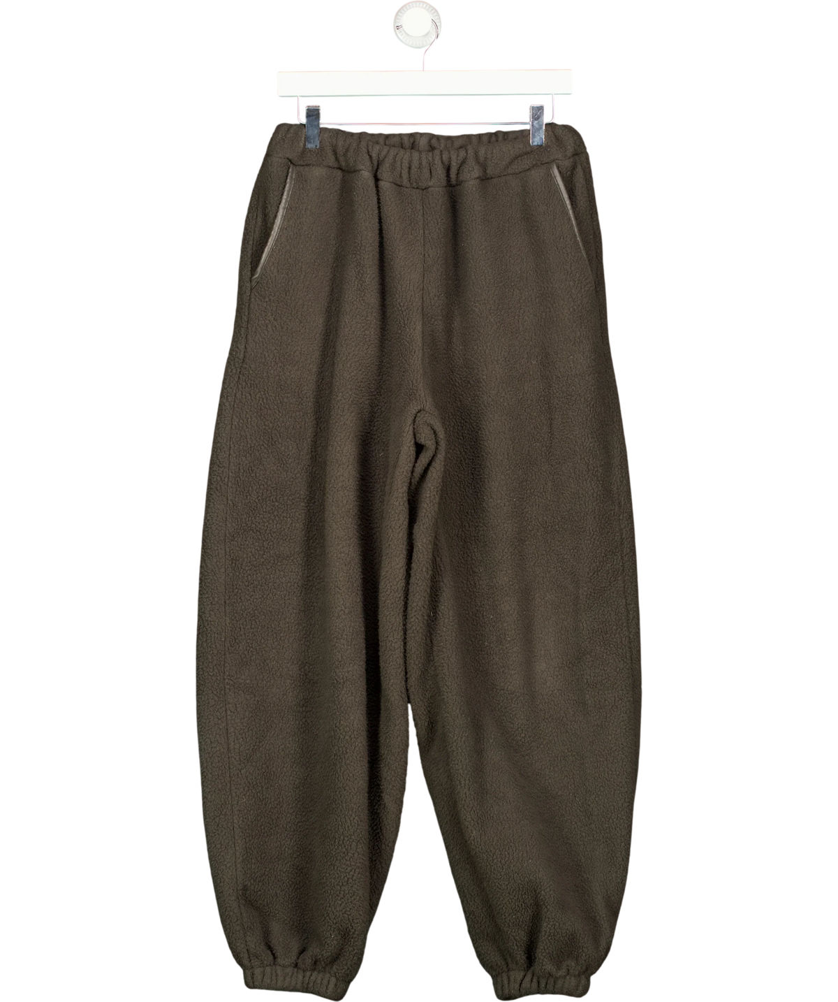 taptaptap brown fleece sweatpants, size UK M — front