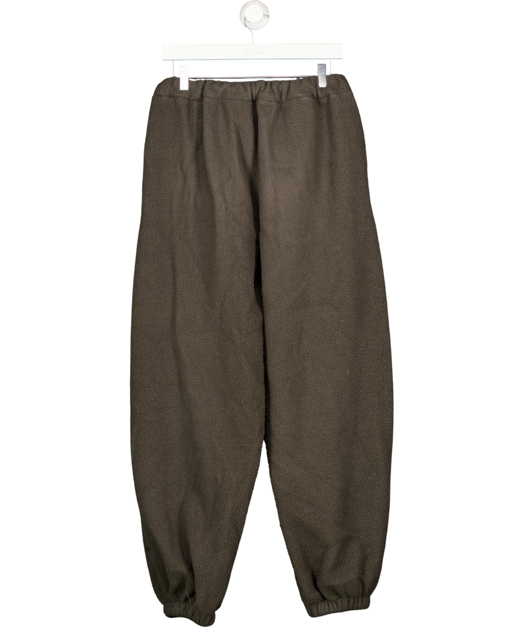 taptaptap brown fleece sweatpants, size UK M — back
