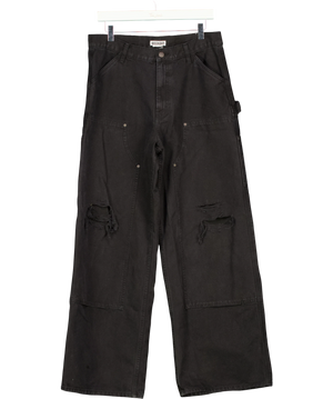 Weekday Black Ripped Carpenter Pants W30