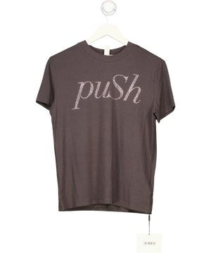 NFAI Black Rhinestone Push T-Shirt UK M