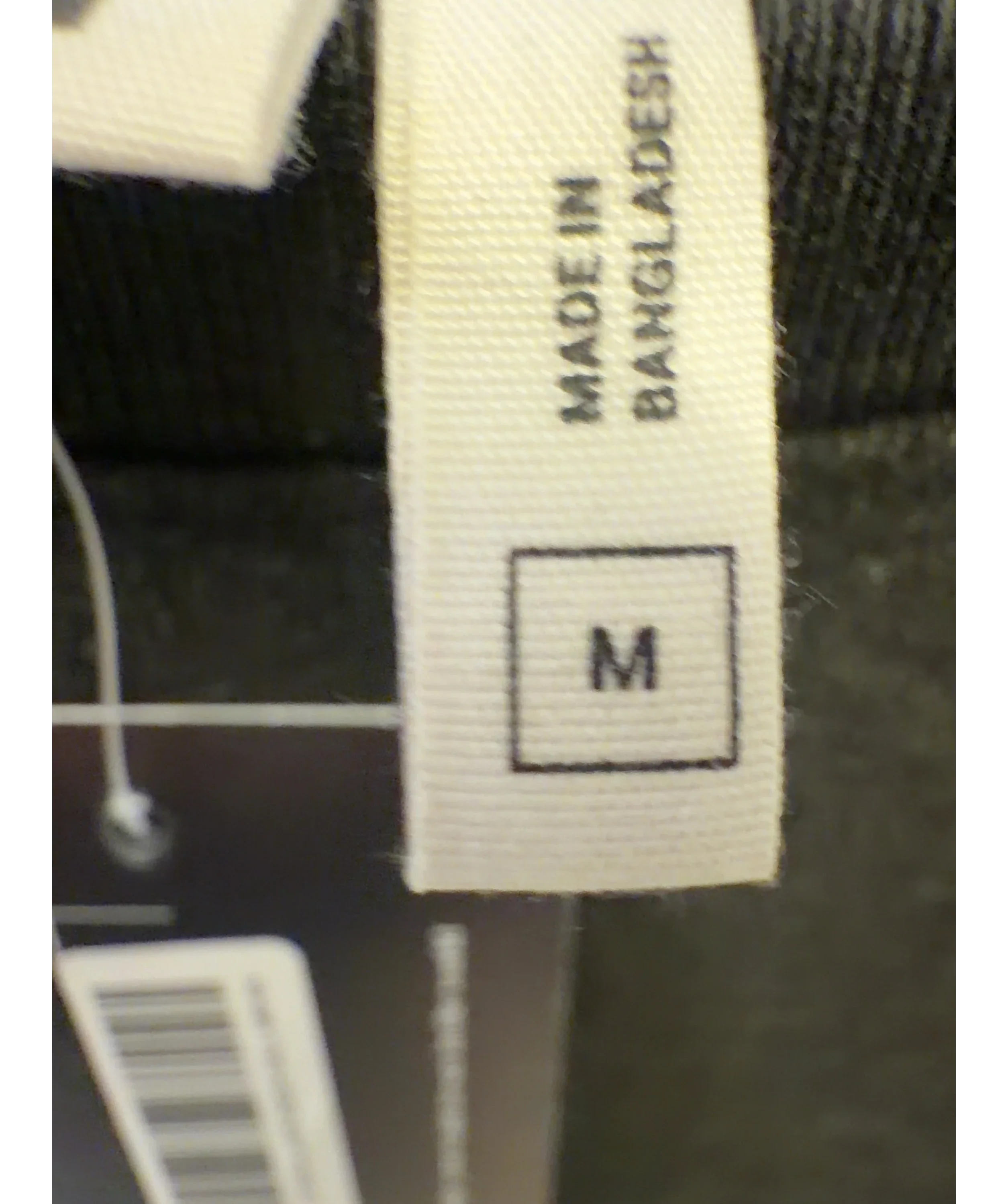 Weekday Black Colour, size UK M — care label
