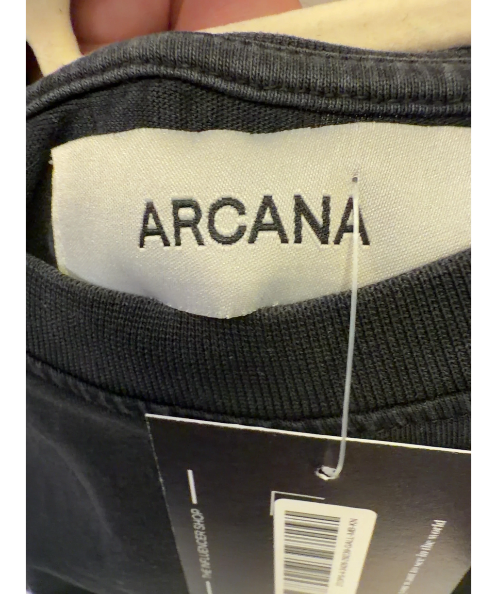 ARCANA Black Heavy Metal T-Shirt, size UK L — detail