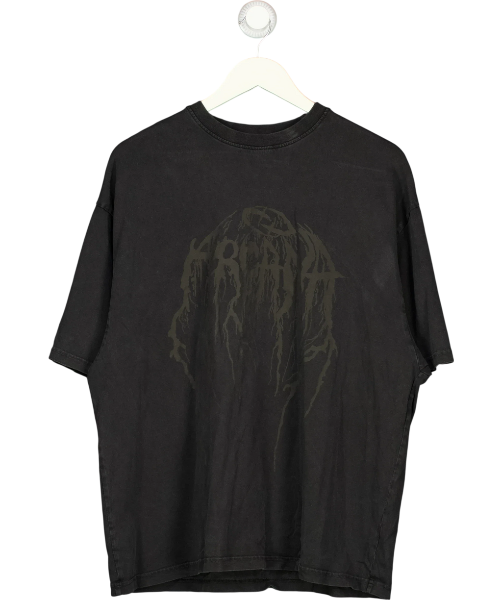 ARCANA Black Heavy Metal T-Shirt, size UK L — front