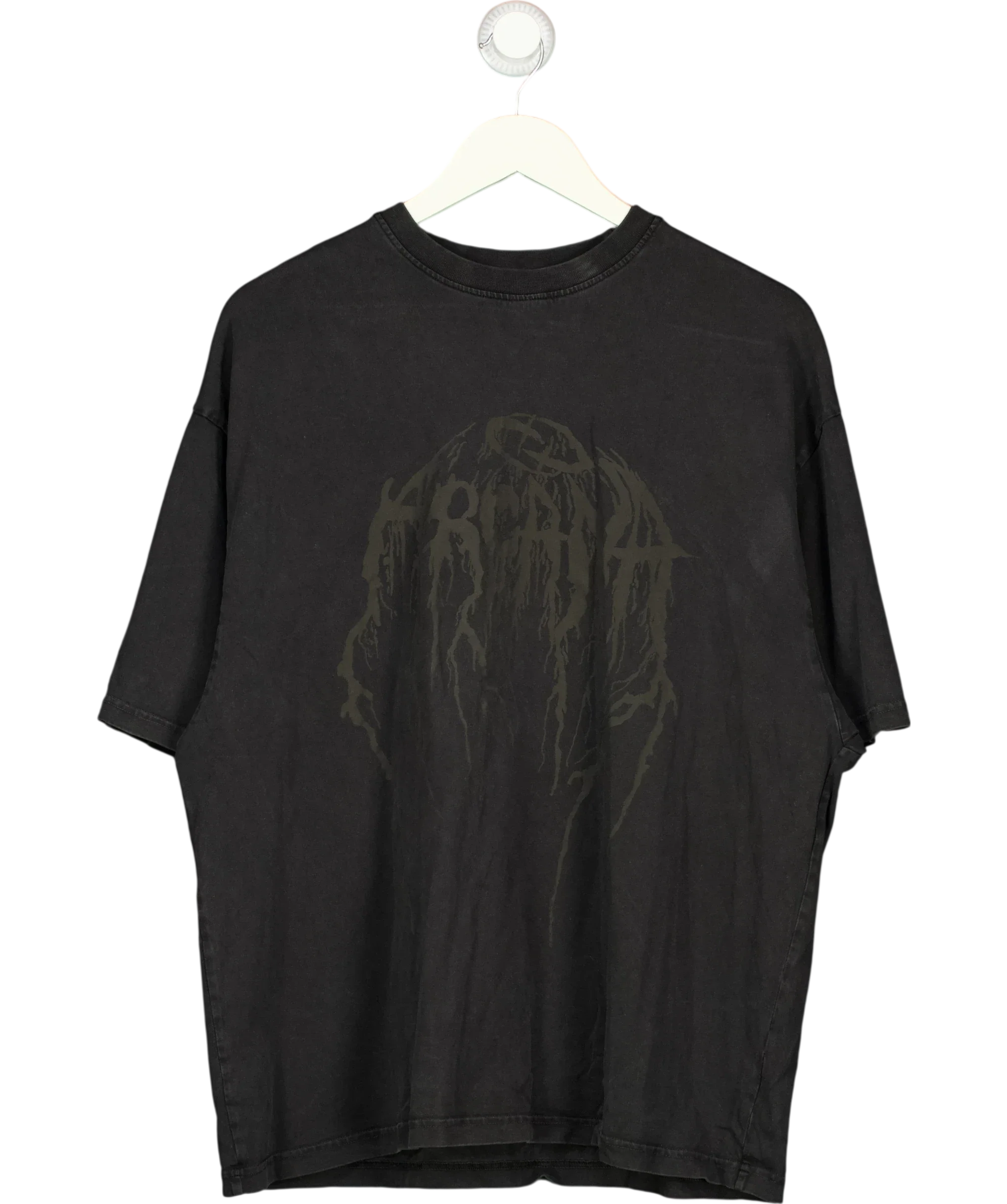 ARCANA Black Heavy Metal T-Shirt, size UK L — front