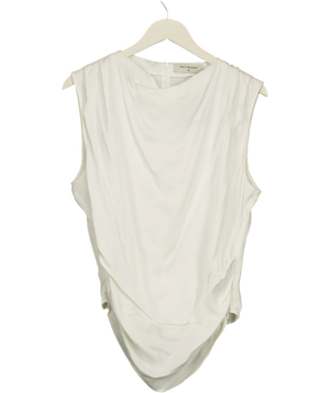 Salt Murphy Emari White Draped Asymmetric Sleeveless Top UK M
