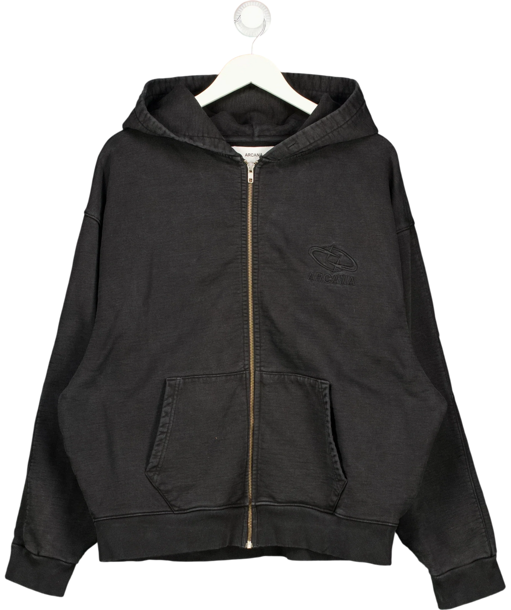 ARCANA Black Orbit Hoodie, size UK L — front