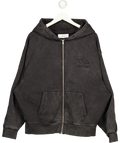 ARCANA Black zip-up hoodie, size UK M/L — front
