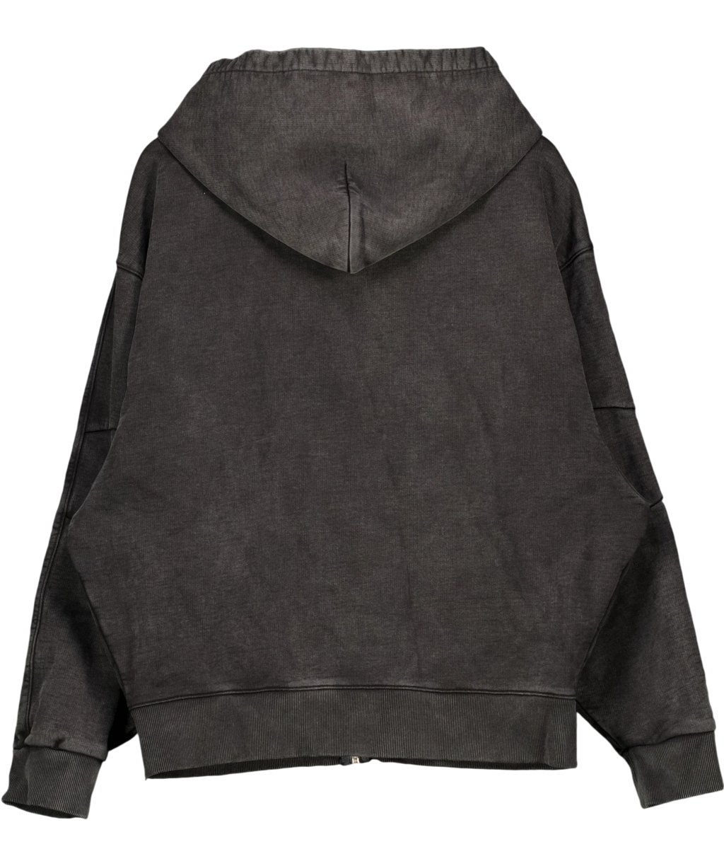 ARCANA Black zip-up hoodie, size UK M/L — back