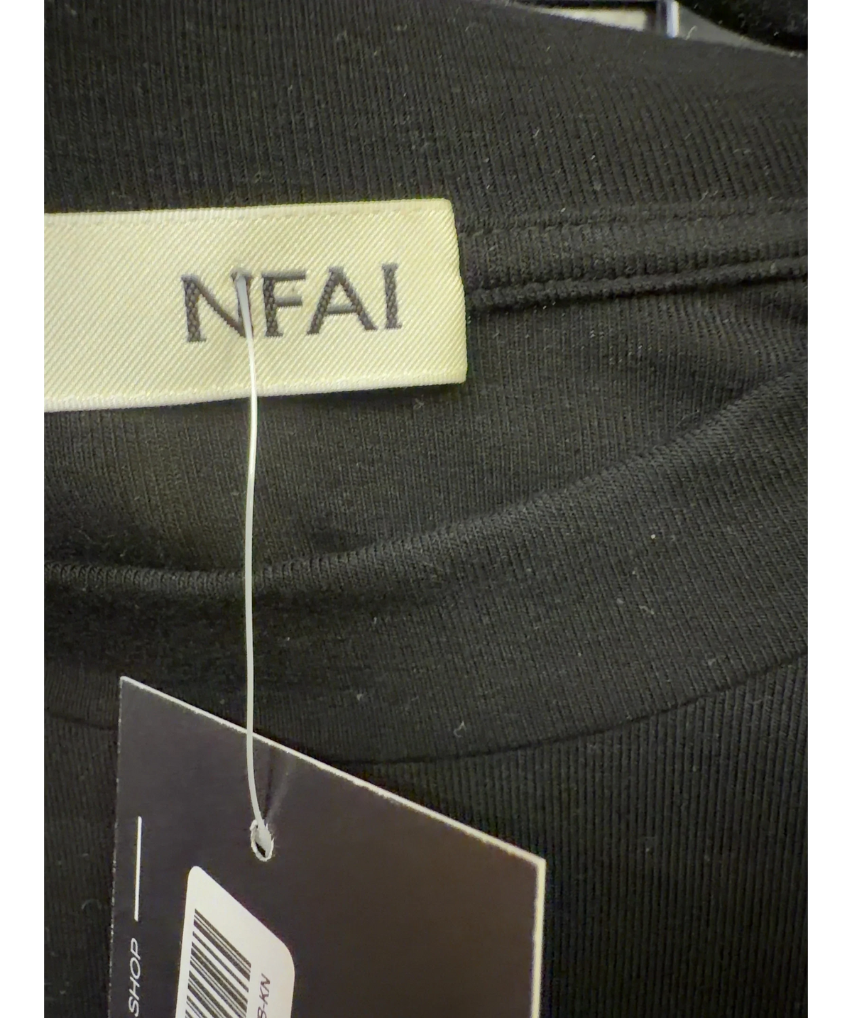 NFAI Black Push Tee — detail