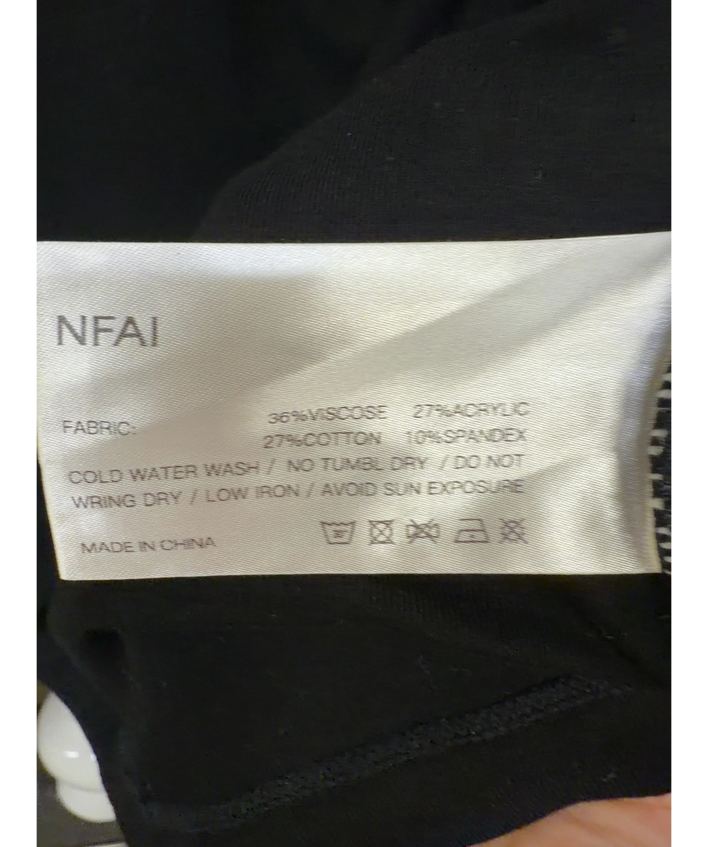 NFAI Black Push Tee — care label