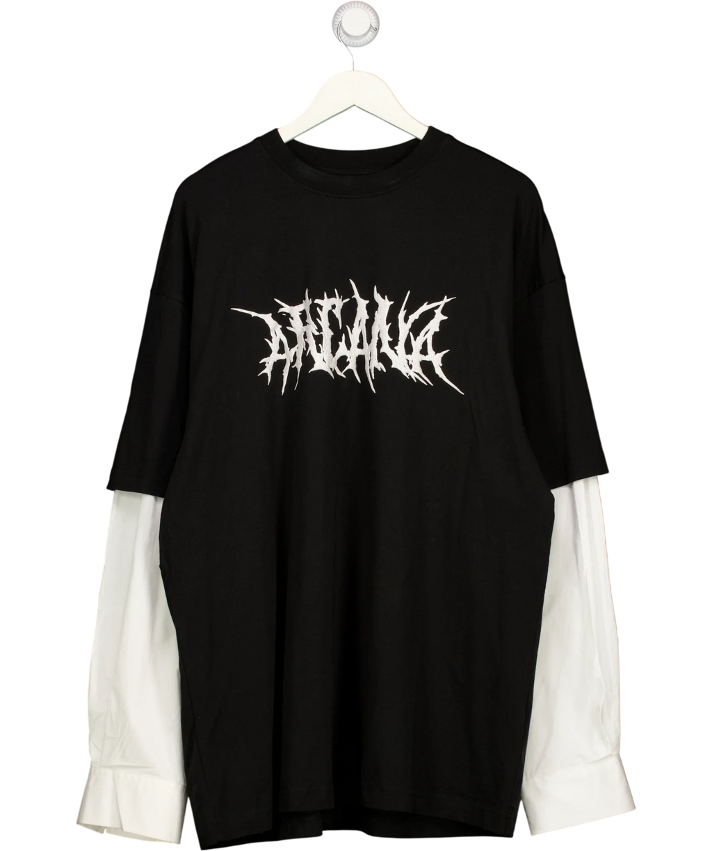 ARCANA Black Heavy Metal T-Shirt, size UK XL — front
