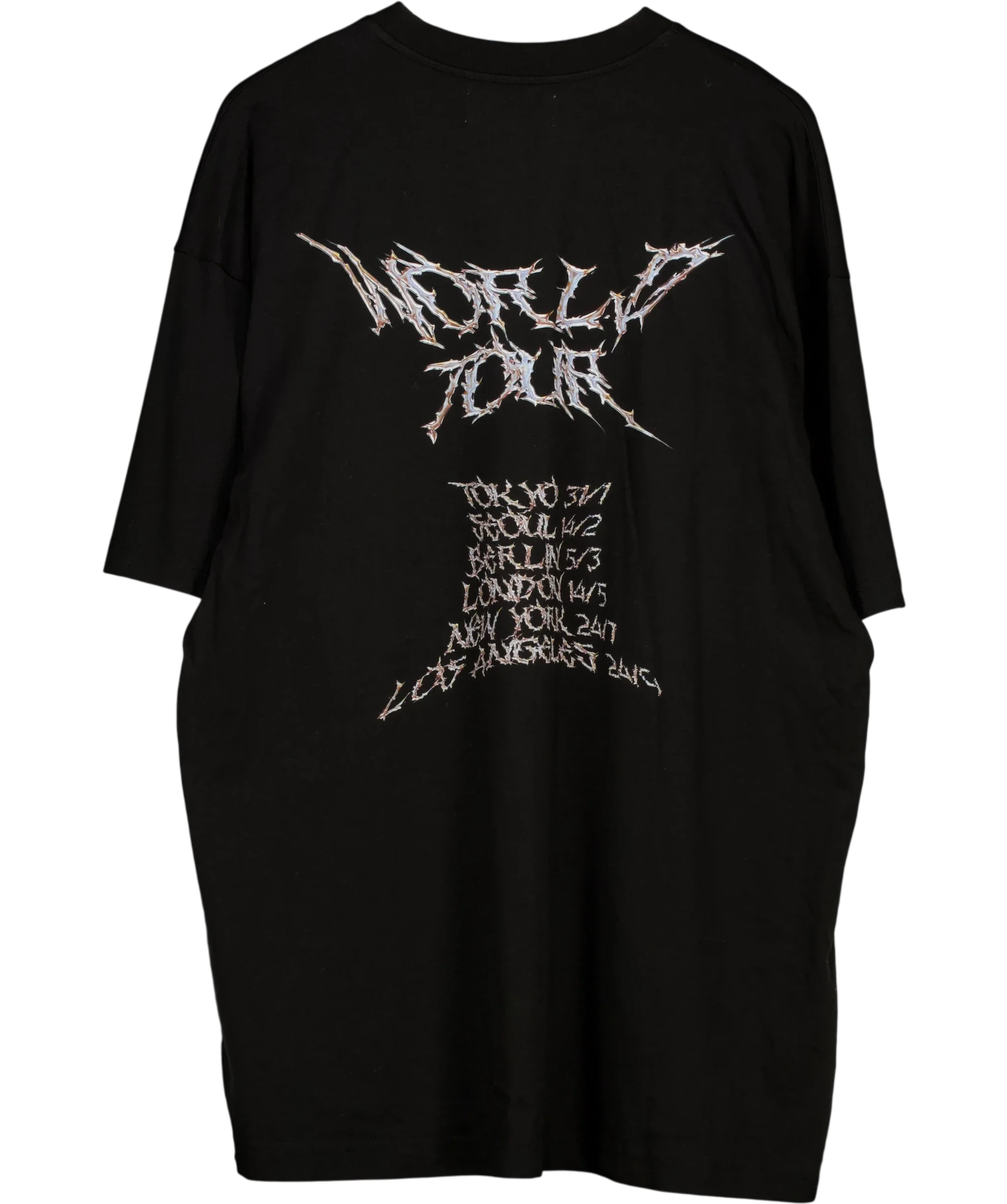 ARCANA Black Heavy Metal T-Shirt, size UK XL — back