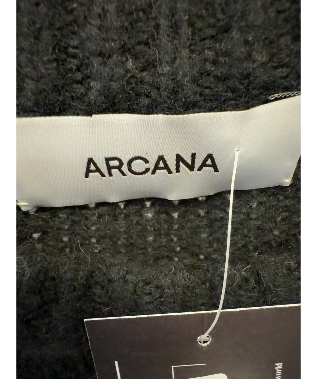 ARCANA Black Ghost Knit sweater, size UK XL — detail