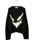 ARCANA Black Ghost Knit sweater, size UK XL — front