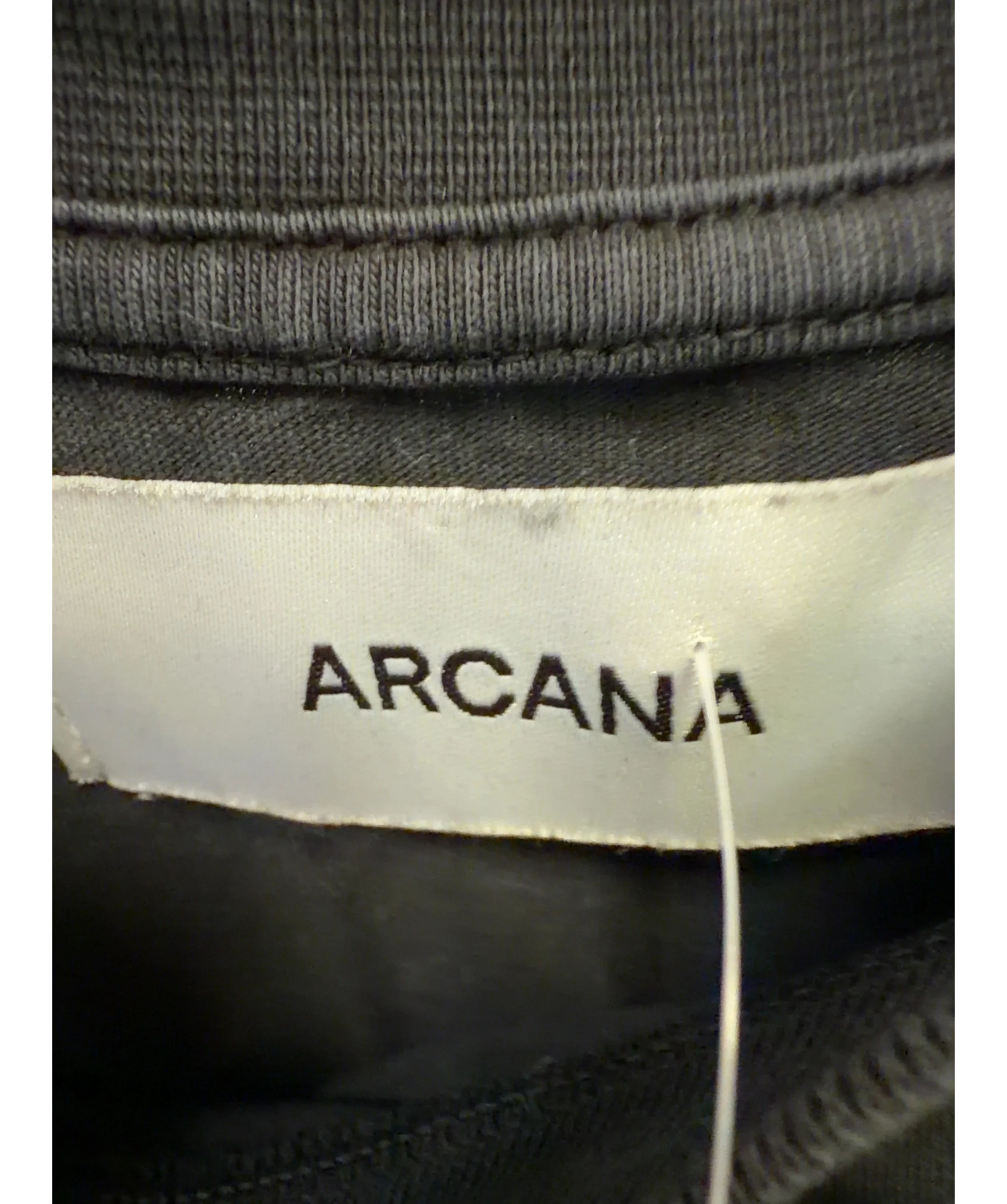 ARCANA Black Black Orbit Oversize T-Shirt, size UK S — detail