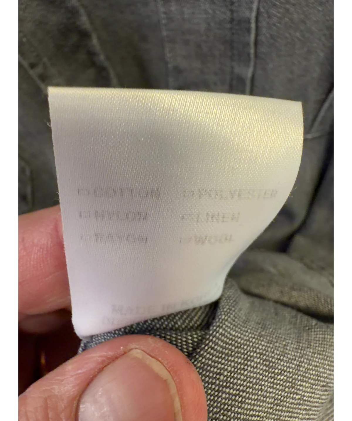 LOGAN Grey Colour, size UK L — label