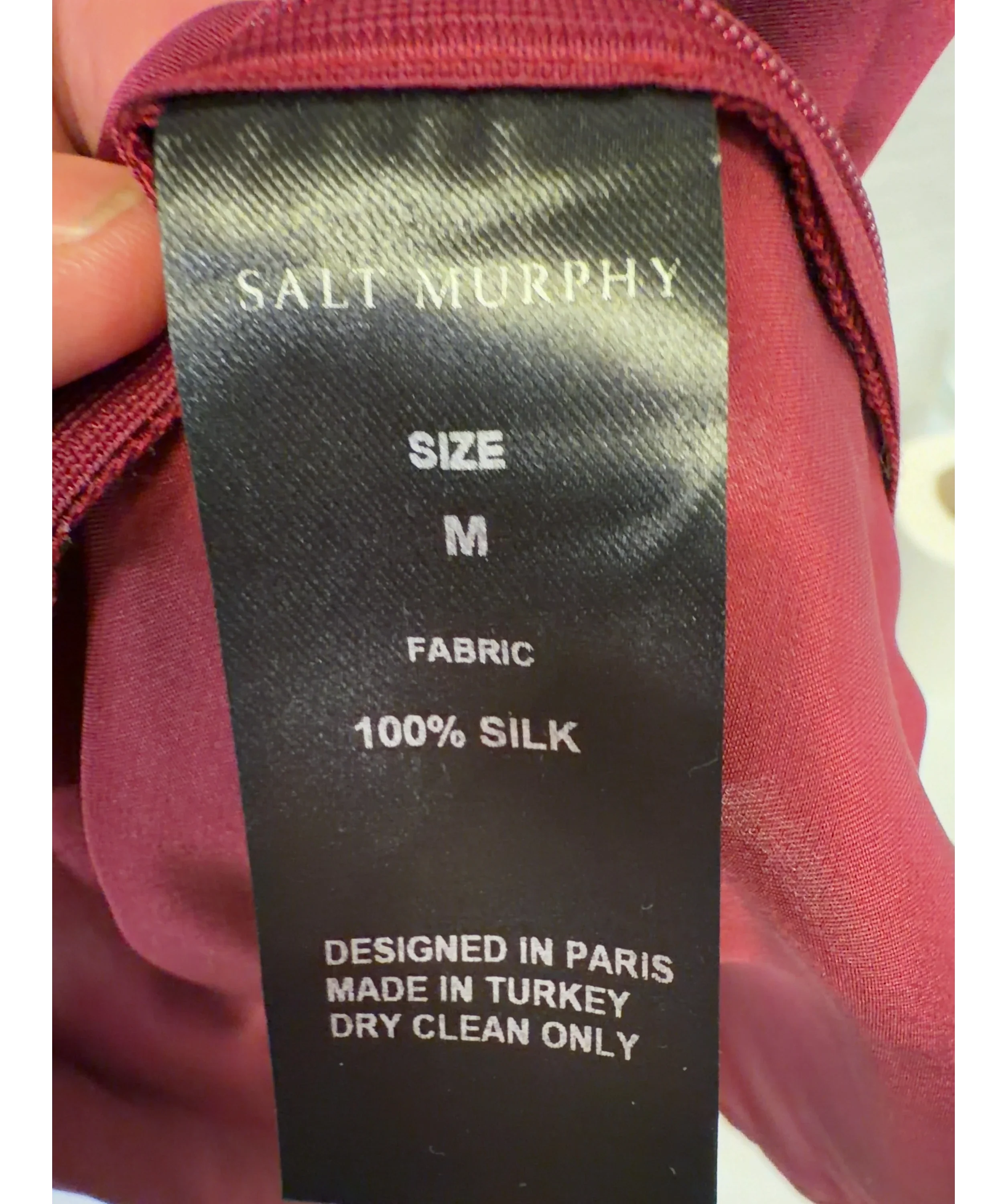 Salt Murphy Red Colour, size UK M — label