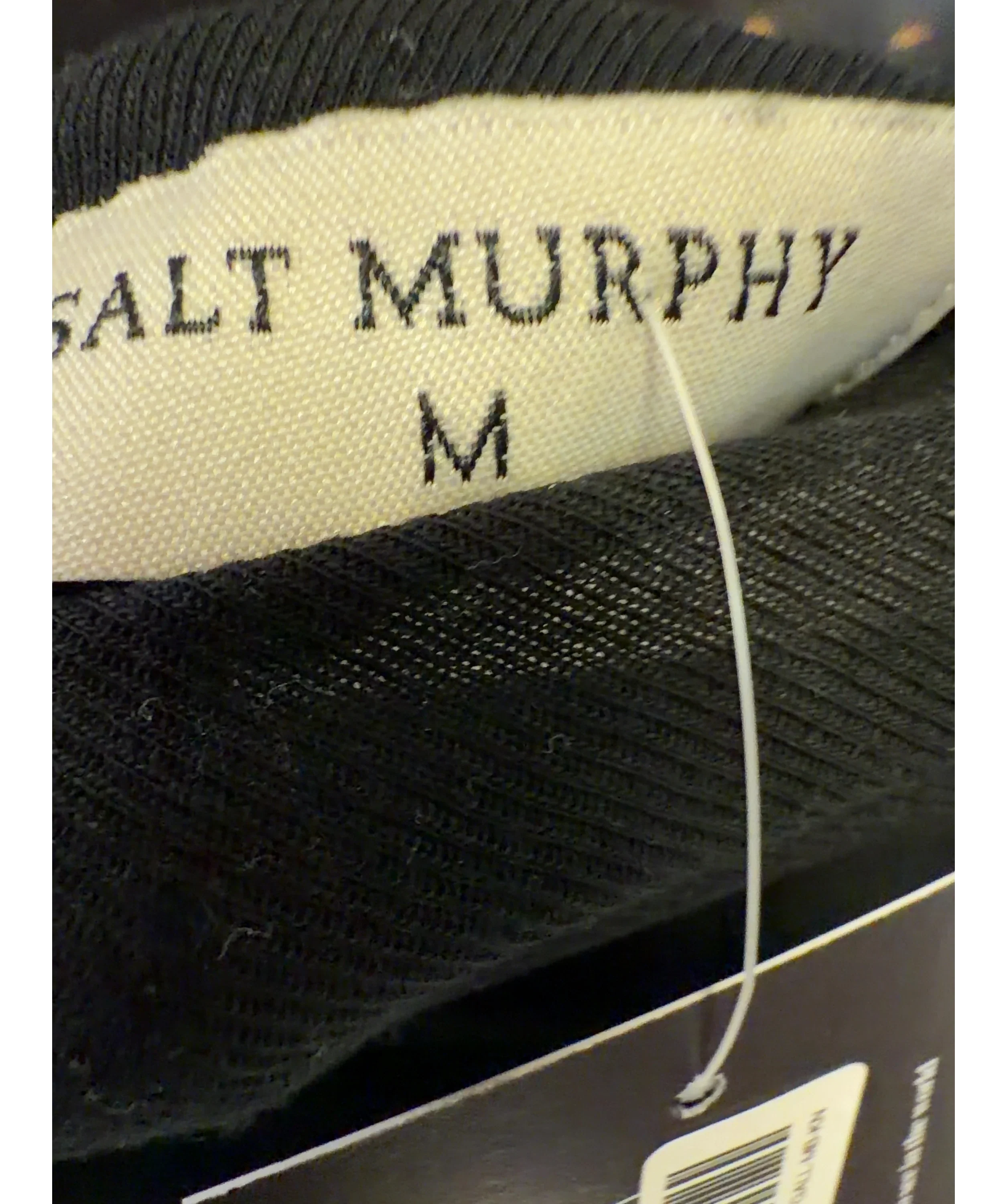 Salt Murphy Black Colour, size UK M — care label