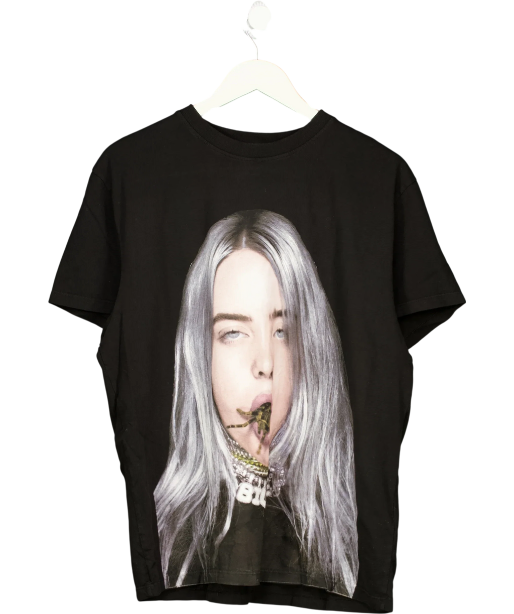 Billie Eilish Black Tarantula/Spider graphic t-shirt, size UK L — front
