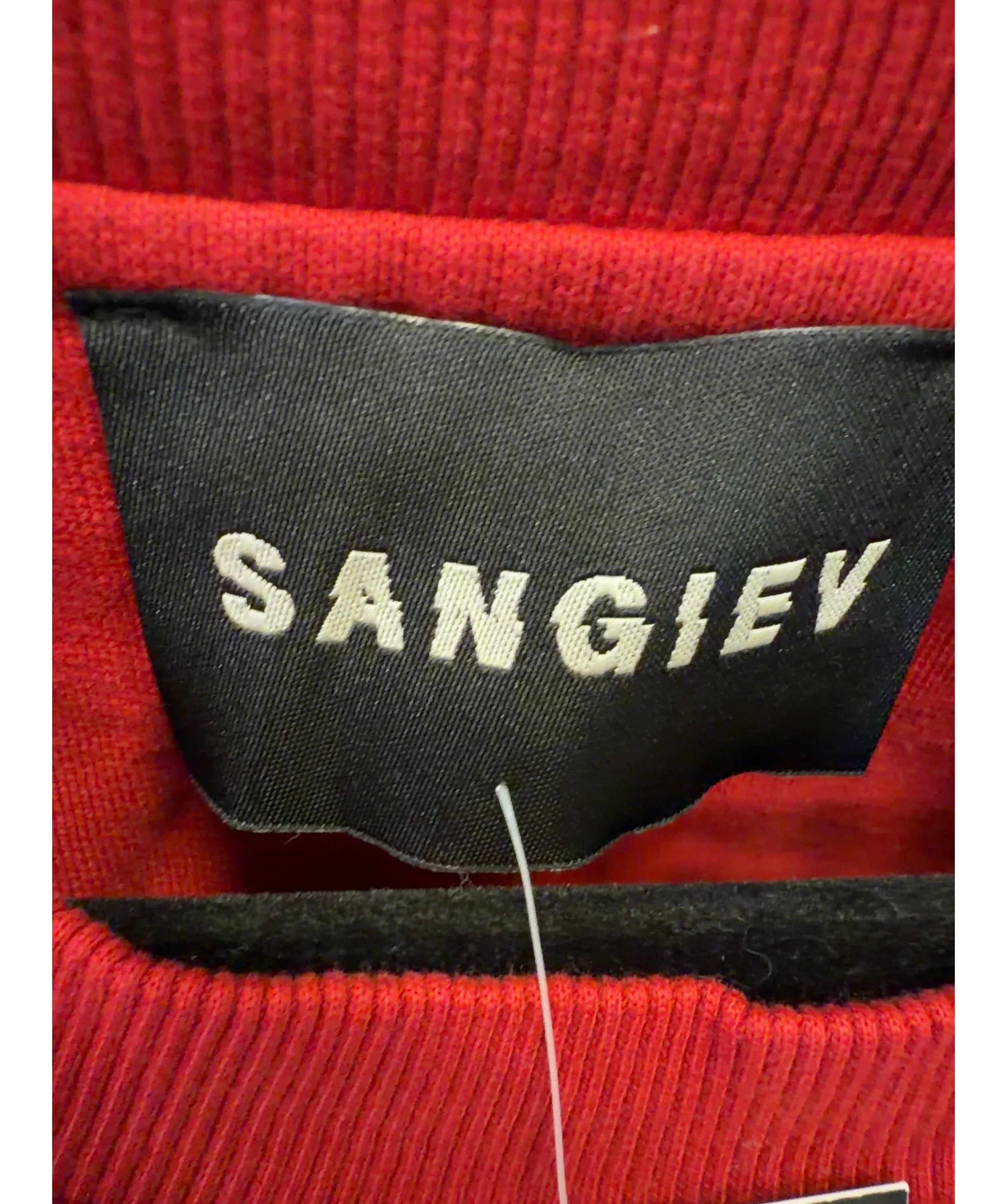 Sangiev Red Reversible Cropped Sweatshirt — detail