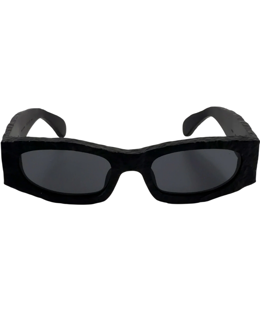 CamperLab Black Hirmu Black Acetate Sunglasses — front